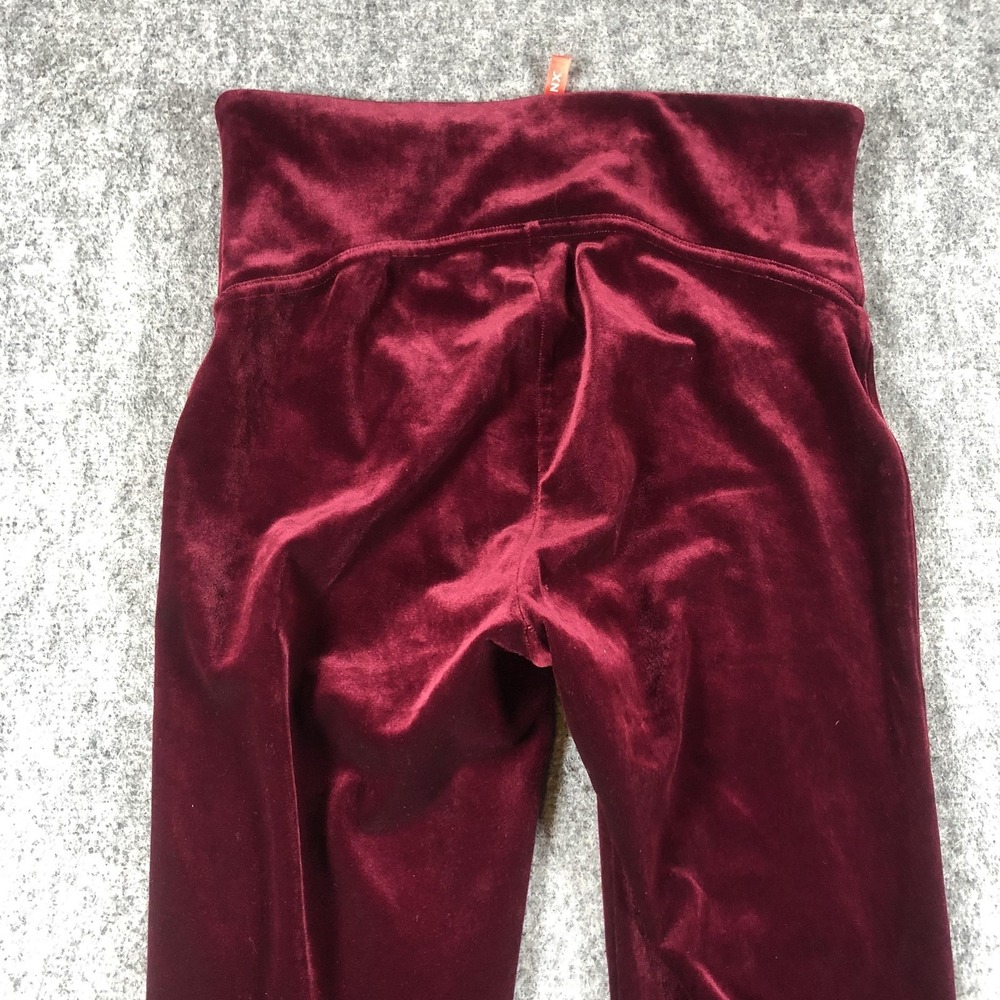 SPANX Velvet Leggings Womens M Red High‎ Rise Slimming Stretch Ankle Pull On - Picture 15 of 16